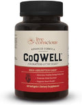 Live Conscious CoQWell - CoQ10 para la salud del corazón, cerebro y vascular, Ubiquinona - 60 gelatinas blandas - Suministro para 60 días - imagen 1