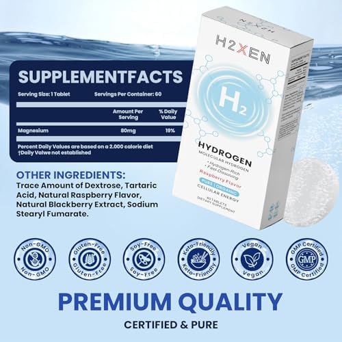 Tabletas de Hidrógeno Molecular con Magnesio - 8 PPM para Agua Potable - Ricas en Antioxidantes, Apoyan el Envejecimiento Saludable, Energía Celular - imagen 2