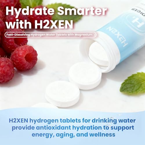 Tabletas de Hidrógeno Molecular con Magnesio - 8 PPM para Agua Potable - Ricas en Antioxidantes, Apoyan el Envejecimiento Saludable, Energía Celular - imagen 3