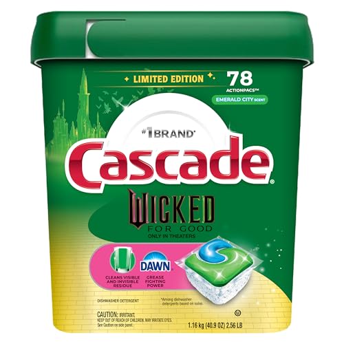 Cápsulas para Lavavajillas Cascade Wicked: For Good Edición Limitada, Detergente para Platos, Ciudad Esmeralda, 78 piezas - imagen 6