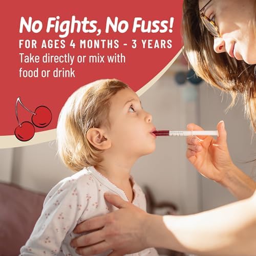Suplementos de Hierro Líquido Orgánico Legendairy Milk para Niños, Vitaminas para Bebés, Sin Azúcar, Sabor Cereza, 60 Porciones, 4 Meses a 3 Años - imagen 4
