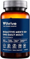 Vthrive BioActive Hombres 50+ Multivitamínico Diario, Vitaminas y Minerales Esenciales, Apoya la Salud Diaria, Fórmula Limpia, Sin Gluten, - imagen 1