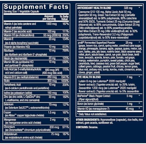 Vthrive BioActive Hombres 50+ Multivitamínico Diario, Vitaminas y Minerales Esenciales, Apoya la Salud Diaria, Fórmula Limpia, Sin Gluten, - imagen 2