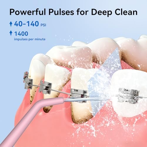 Hilo Dental Eléctrico Portátil: Irrigador Oral Recargable a Batería, 4 Modos, 5 Boquillas, 300ML, IPX7, Ideal para Brackets, Viajes y Uso en Casa, - imagen 4