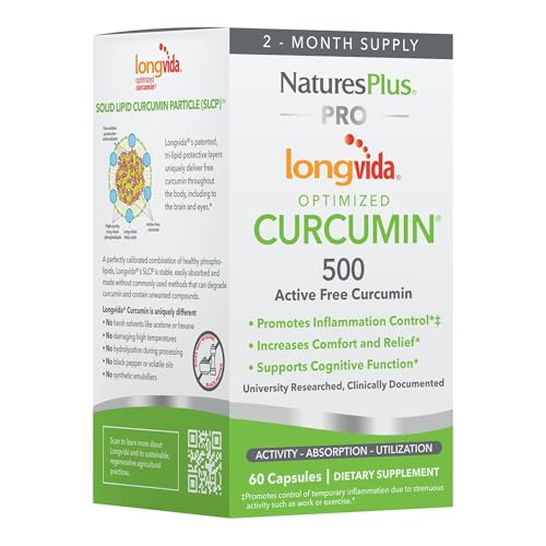 NaturesPlus PRO Longvida Curcumin 500 mg - 60 Cápsulas - Promueve la Protección Saludable contra Radicales Libres - No GMO, Vegano y Sin Gluten - imagen 2