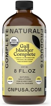 Concentrado Líquido Orgánico de 8oz para la Vesícula Biliar - Fórmula de Soporte Digestivo con Vinagre de Sidra de Manzana y Amargos para Fluir Biliar - imagen 1
