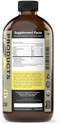 Concentrado Líquido Orgánico de 8oz para la Vesícula Biliar - Fórmula de Soporte Digestivo con Vinagre de Sidra de Manzana y Amargos para Fluir Biliar - imagen 3