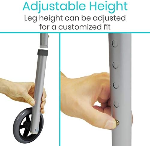 Ruedas Vive Walker, Esquís y Cubiertas de Accesorios para Personas Mayores (6 PZS), Pies de Reemplazo para Andador Médico, Estabilidad Frontal y - imagen 8