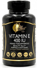 Coco March N.M.D Vitamina E Natural 400 IU con Tocoferoles Mixtos – Suplemento para el Corazón, Piel y Ojos, Antioxidantes, Libre de Gluten y - imagen 1