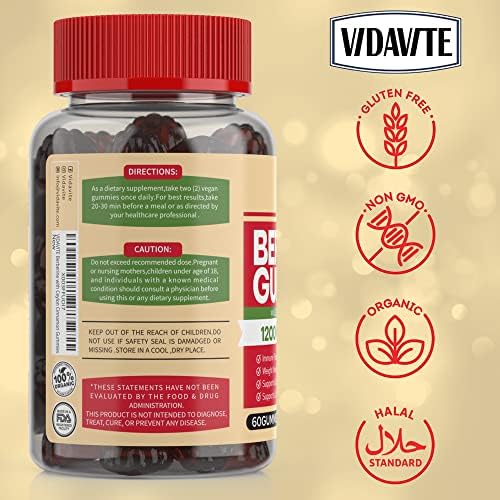 Gomitas VIDAVITE de Berberina con Canela de Ceilán — Sin Azúcar, 98% Puro y 10x Absorción — Suplemento Orgánico de 1200mg para Control de Peso, - imagen 3