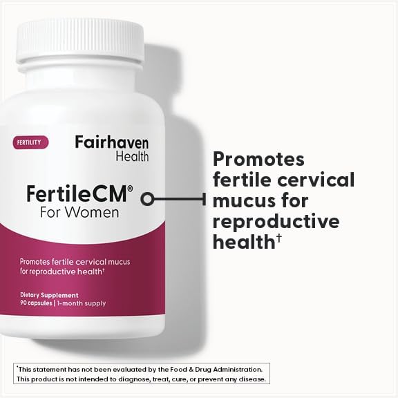 Suplemento FertilCM de Fairhaven Health para la Fertilidad Femenina, Cápsulas - Mejora el Moco Cervical, Ciclo de Ovulación, Incluye L-Arginina, - imagen 2