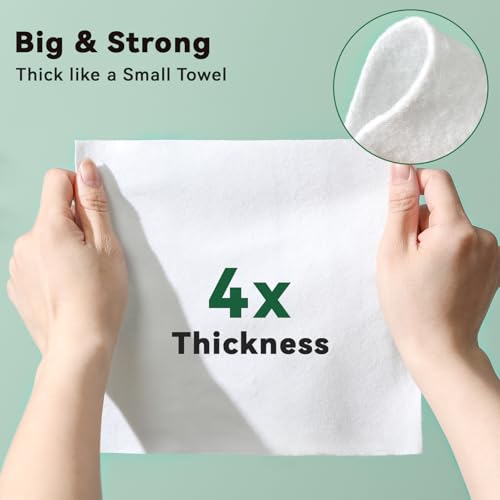 100 Toallitas Corporales Extra Grandes para Adultos, Sin Enjuague, Toallitas de Ducha Suaves y Gruesas para Hombres, Mujeres y Personas Mayores - - imagen 2