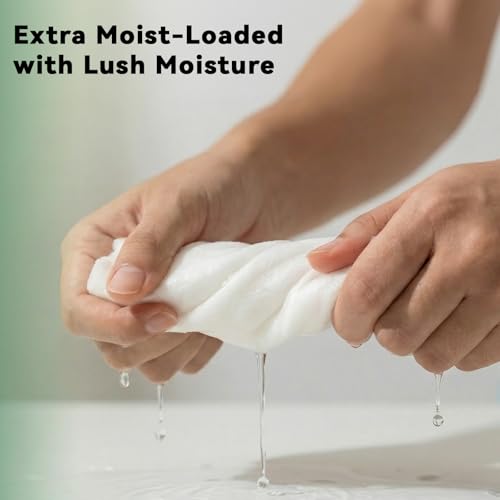 100 Toallitas Corporales Extra Grandes para Adultos, Sin Enjuague, Toallitas de Ducha Suaves y Gruesas para Hombres, Mujeres y Personas Mayores - - imagen 5