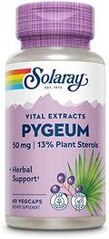 Extracto de Corteza de Pygeum SOLARAY 50mg - Suplemento para la Salud Prostática - Contiene 6.5mg de Esteroles Vegetales, No GMO, Vegano, 60 Cápsulas - imagen 1