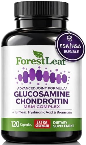 Suplemento Articular ForestLeaf Glucosamina, Condroitina y MSM - 1200mg - 120 Cápsulas - imagen 1