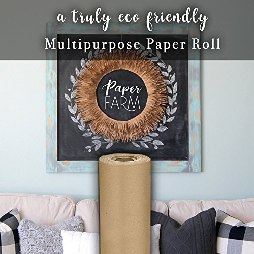 Papel Kraft Ecológico en Rollo Jumbo | Material Reciclado Biodegradable | Hecho en EE. UU. | Multiusos: Papel de Regalo Natural, Caminera, Mudanza, - imagen 6