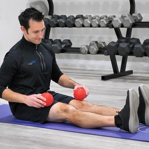 Set de Pelotas Inflables OPTP Franklin Method Easy Grip (Par) - Pelotas de Masaje Suaves y Con Bumps para Liberación Miofascial y Ejercicios de - imagen 5
