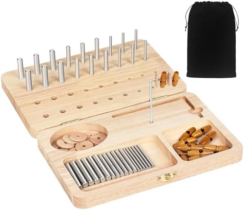 Tablero de Madera U Tag It para Terapia de Mano, 36 Agujeros con Kit Multifuncional para Mejorar Habilidades Motoras Finas y Destreza de Dedos - imagen 1