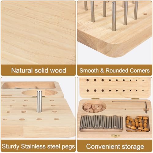 Tablero de Madera U Tag It para Terapia de Mano, 36 Agujeros con Kit Multifuncional para Mejorar Habilidades Motoras Finas y Destreza de Dedos - imagen 5