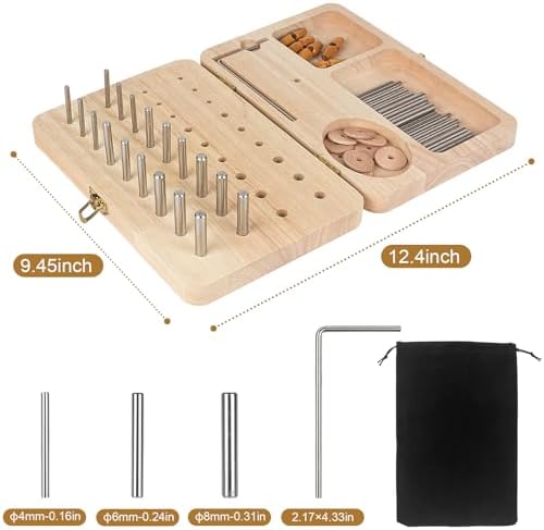 Tablero de Madera U Tag It para Terapia de Mano, 36 Agujeros con Kit Multifuncional para Mejorar Habilidades Motoras Finas y Destreza de Dedos - imagen 6