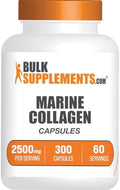 Cápsulas de Colágeno Marino BulkSupplements.com - Suplemento de Colágeno de Pescado, Hidrolizado, Libre de Gluten, 5 Cápsulas por Porción, 300 - imagen 1