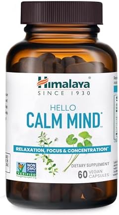 Suplemento Herbal Himalaya Hello Calm Mind con Bacopa, L-Theanina y Gotu Kola, Apoya la Concentración y la Relajación, Vegano, Sin Gluten, 60 Cápsulas - imagen 1