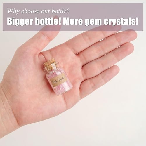 KHOCOEE 48 piezas de Cristales y Piedras Sanadoras, Botellas de Gemas y Cristales, Cristales para Chakra, Ideal para Regalos, Colección y Decoración - imagen 3