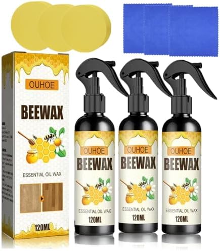 Pulidor de Muebles en Spray YG LianKai 3 Piezas, Cuidado Natural con Cera de Abeja, Limpiador de Madera y Pulidor para Sala, Cocina y Pisos de Madera - imagen 1