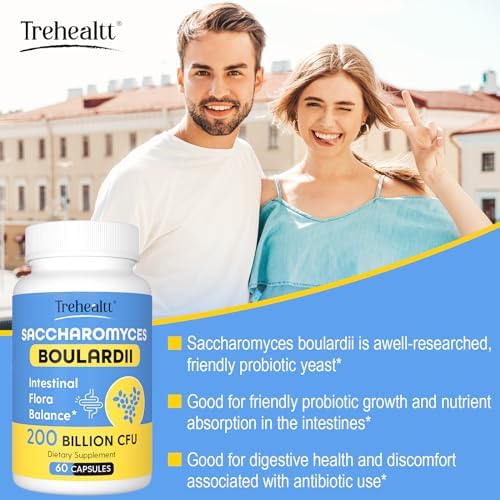 Probióticos Saccharomyces Boulardii 200 Mil Millones CFUs, Probiotico Clínicamente Estudiado para Hombres y Mujeres, Salud Intestinal y Digestiva, 60 - imagen 5