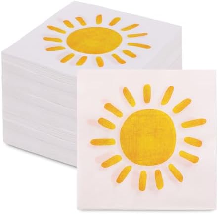 200 Piezas Servilletas de Papel Boho Sol para Fiesta, r Viaje Al Sol, Desechables para Cumpleaños y Baby Shower - imagen 1