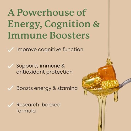 Plant People WonderBee Super Mushroom Chews de Miel Manuka - Polen de Abeja, Melena de León y Cordyceps - Apoyo Cognitivo, Energía e Inmunidad - - imagen 3