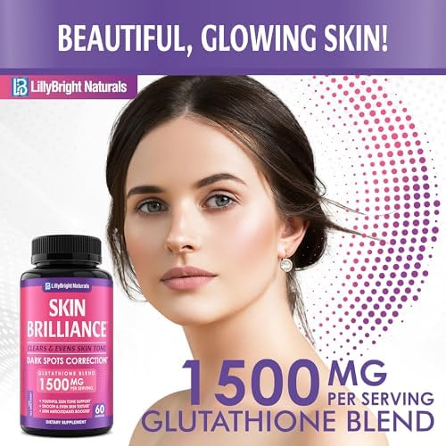 Cápsulas de Glutatión - Suplemento de 1,500mcg L-Glutatión con Vitamina C - Mejora del Tono de Piel - Combate Manchas Oscuras y Marcas de Acné - - imagen 2