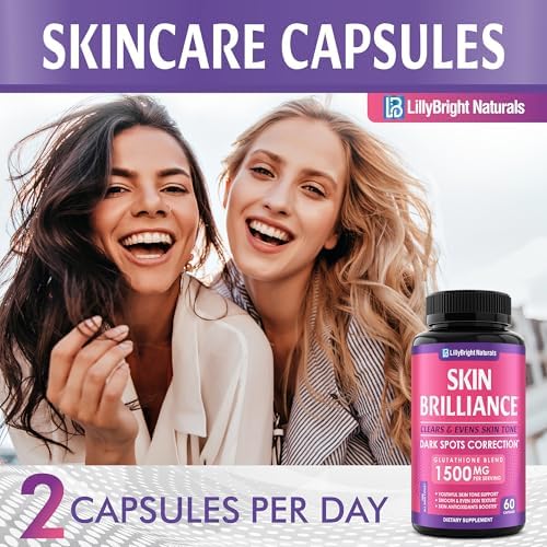 Cápsulas de Glutatión - Suplemento de 1,500mcg L-Glutatión con Vitamina C - Mejora del Tono de Piel - Combate Manchas Oscuras y Marcas de Acné - - imagen 5