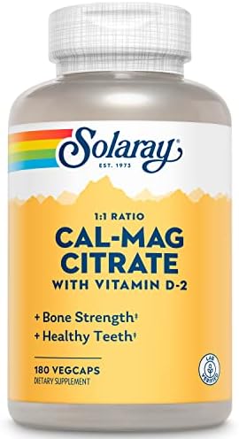 SOLARAY Citrato de Calcio y Magnesio 1:1 con Vitamina D2 - Suplementos de Calcio para Hombres y Mujeres - 1000mg de Calcio, 1000mg de Magnesio - - imagen 1