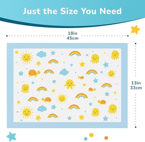 Almohadillas Desechables SunnyGuard para Cambiar Bebés 33 x 46 CM, 50 Unidades, Diseño Único y 6 Capas de Protección para Uso en Guardería y Viajes - imagen 2