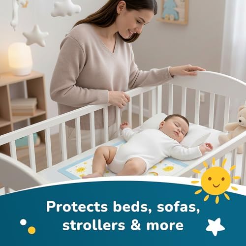 Almohadillas Desechables SunnyGuard para Cambiar Bebés 33 x 46 CM, 50 Unidades, Diseño Único y 6 Capas de Protección para Uso en Guardería y Viajes - imagen 7