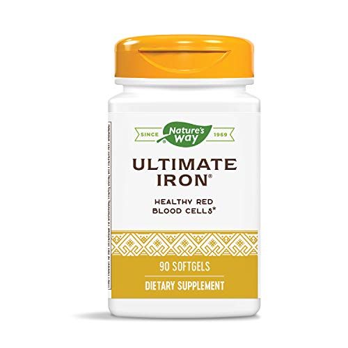 Nature’s Way Hierro Ultra, Apoya la Salud de los Glóbulos Rojos, 50 mg por 2 Cápsulas Blandas, Libre de Gluten, 90 Cápsulas (El Empaque Puede Variar) - imagen 6