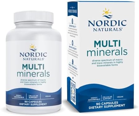 Multi Minerales Nordic Naturals, Sin Sabor - 90 Cápsulas - 11 Minerales Esenciales - Salud y Bienestar Óptimos - Vegano Certificado - No GMO - 30 - imagen 1