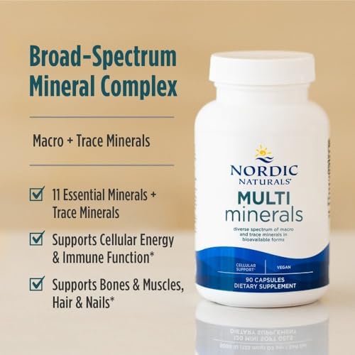Multi Minerales Nordic Naturals, Sin Sabor - 90 Cápsulas - 11 Minerales Esenciales - Salud y Bienestar Óptimos - Vegano Certificado - No GMO - 30 - imagen 3