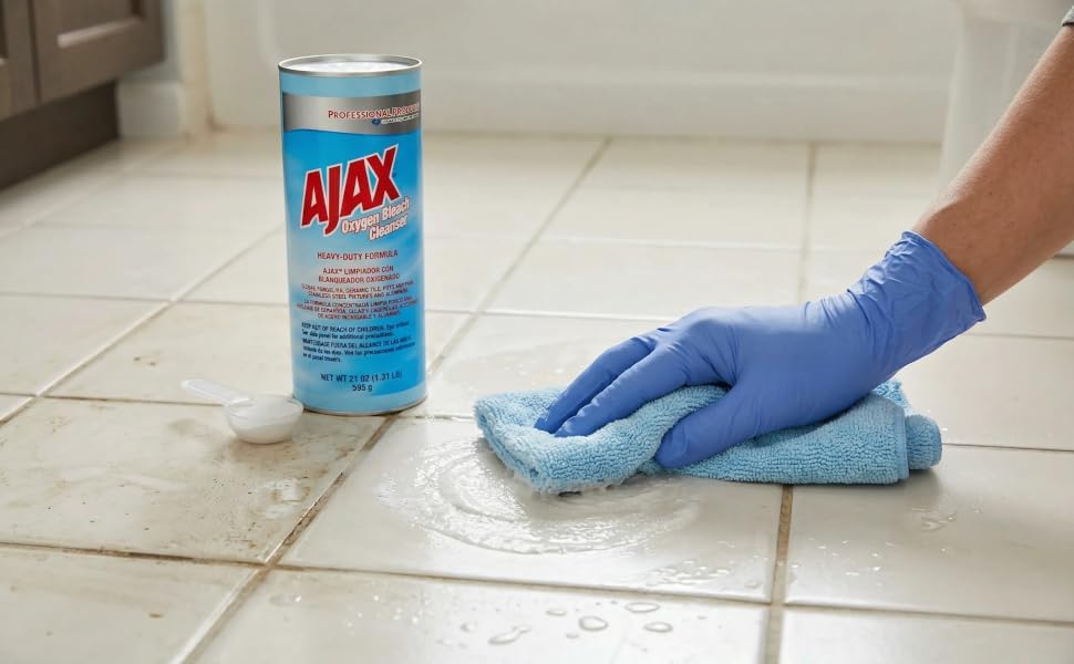Limpiador en Polvo Ajax Profesional de Oxígeno Pesado 21 Oz (Paquete de 2) con Paño de Microfibra Incluido - imagen 3
