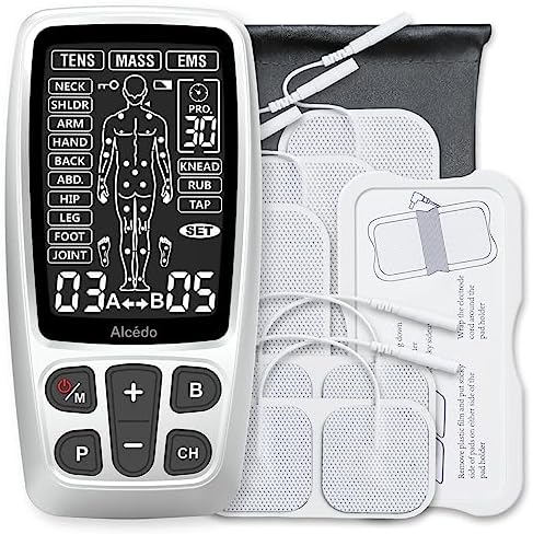 Máquina combinada Alcedo TENS + EMS, estimulador muscular recargable para alivio del dolor, masajeador eléctrico con 41 modos para terapia de - imagen 1