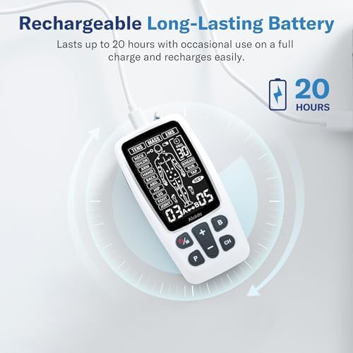 Máquina combinada Alcedo TENS + EMS, estimulador muscular recargable para alivio del dolor, masajeador eléctrico con 41 modos para terapia de - imagen 5