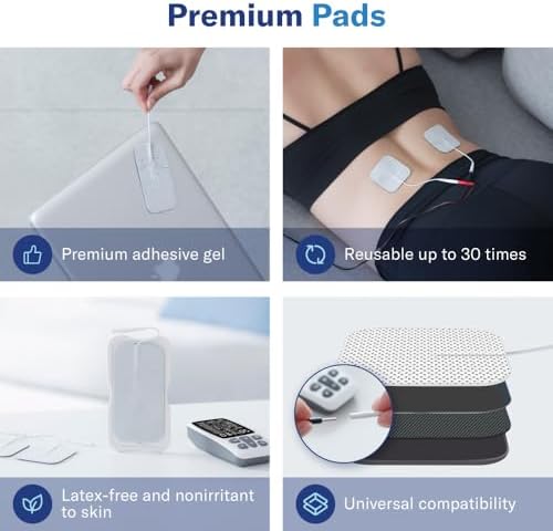 Máquina combinada Alcedo TENS + EMS, estimulador muscular recargable para alivio del dolor, masajeador eléctrico con 41 modos para terapia de - imagen 8