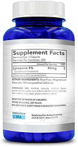 Suplemento de Licopeno Derivado Natural | Licopeno a Base de Tomate 50mg Antioxidante y Carotenoide para el Corazón y Próstata | Vegano, No - imagen 3
