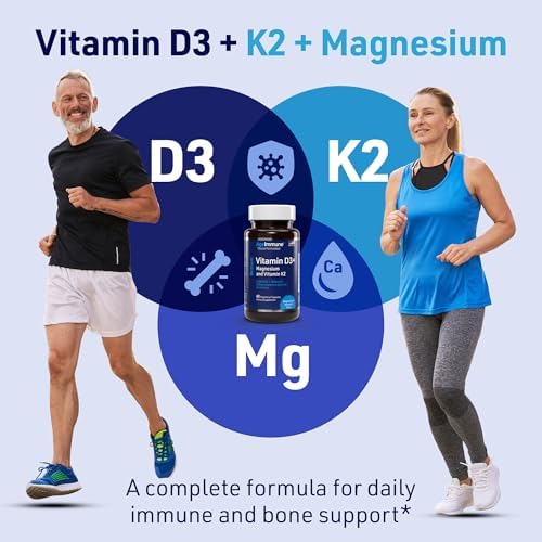 AgeImmune Brilliant D3+ Complejo - 60 Cápsulas - 5000 IU de Vitamina D3 + K2 + Suplemento de Magnesio Glicinato - Formulado por Médicos para Soporte - imagen 5