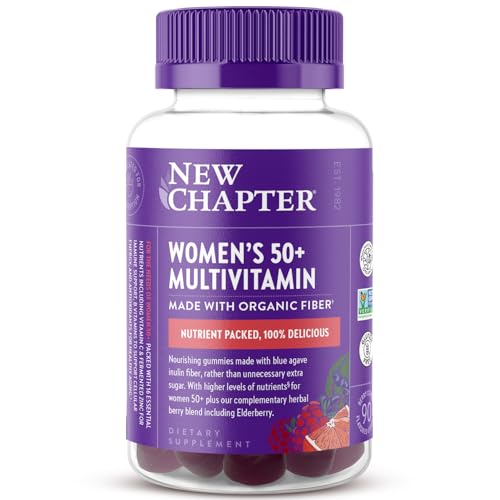 Gomitas Multivitamínicas para Mujeres 50+ de New Chapter – 52% Menos Azúcar, Vitaminas para un Envejecimiento Saludable, Sabor Cítrico de Berries, 90 - imagen 1