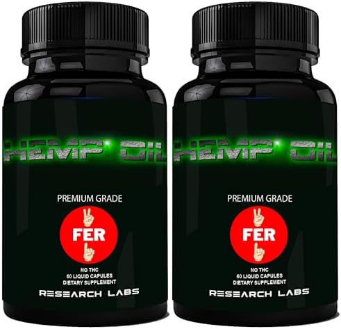 Cápsulas Premium de Cáñamo Research Labs, Paquete 2x1! 100% Orgánico, Aceite Natural para Aliviar Estrés, Nervios y Dolores Corporales - imagen 1