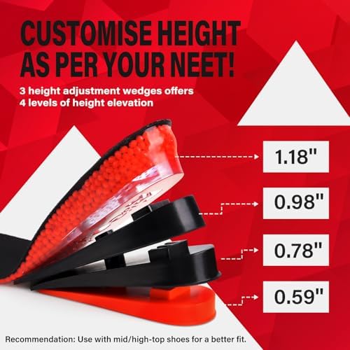 Plantillas Elevadoras ERGOfoot para Hombre, Ajustables de 4 Capas, Aumentan Hasta 3.54 Pulgadas, Cómodas y Alivian la Presión en los Pies - imagen 2