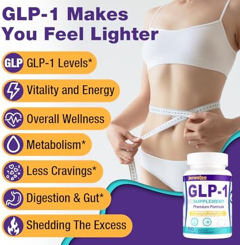 Suplementos Jorrwatee GLP-1 para Mujeres y Hombres, 14 en 1 para Niveles de GLP1, Metabolismo, Digestión y Energía, 60 Cápsulas - imagen 3