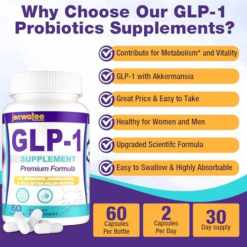 Suplementos Jorrwatee GLP-1 para Mujeres y Hombres, 14 en 1 para Niveles de GLP1, Metabolismo, Digestión y Energía, 60 Cápsulas - imagen 4